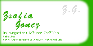 zsofia goncz business card